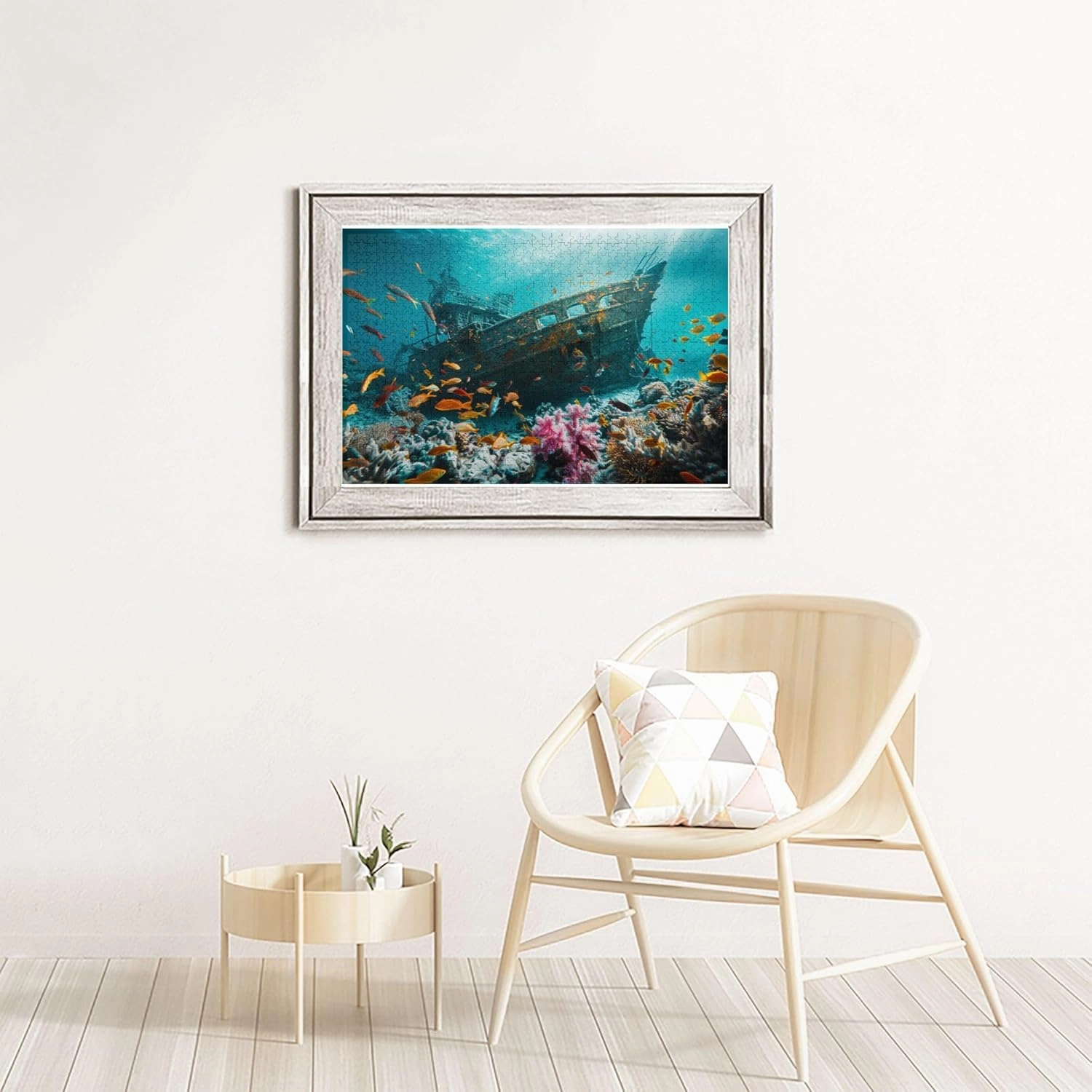 Underwater shipwrecks and Fish Puzzles for Adults 1000 Pieces,Funny shipwrecks and Fish 1000 Piece Wooden Puzzle,Adults Challenging Puzzle Perfect for Game Nights,Gift for Puzzle Enthusiast