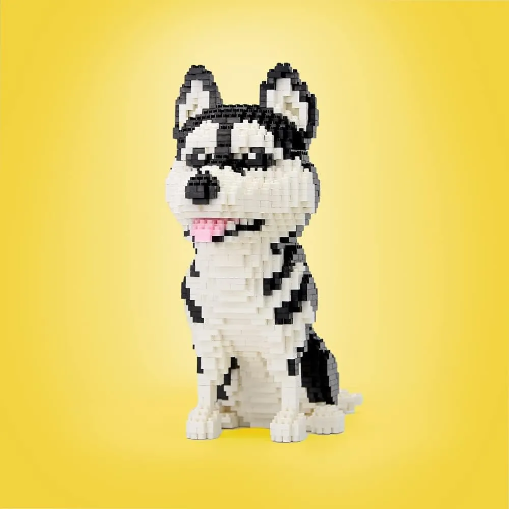 Uvini Building Blocks, 1900 Pieces, Bricks Husky, Dog Animal Toy, Interlocking Toy Building Blocks, for Kids & Teens, Non Toxic, Creative Thinking, 8.26x3.55x9.05 inches