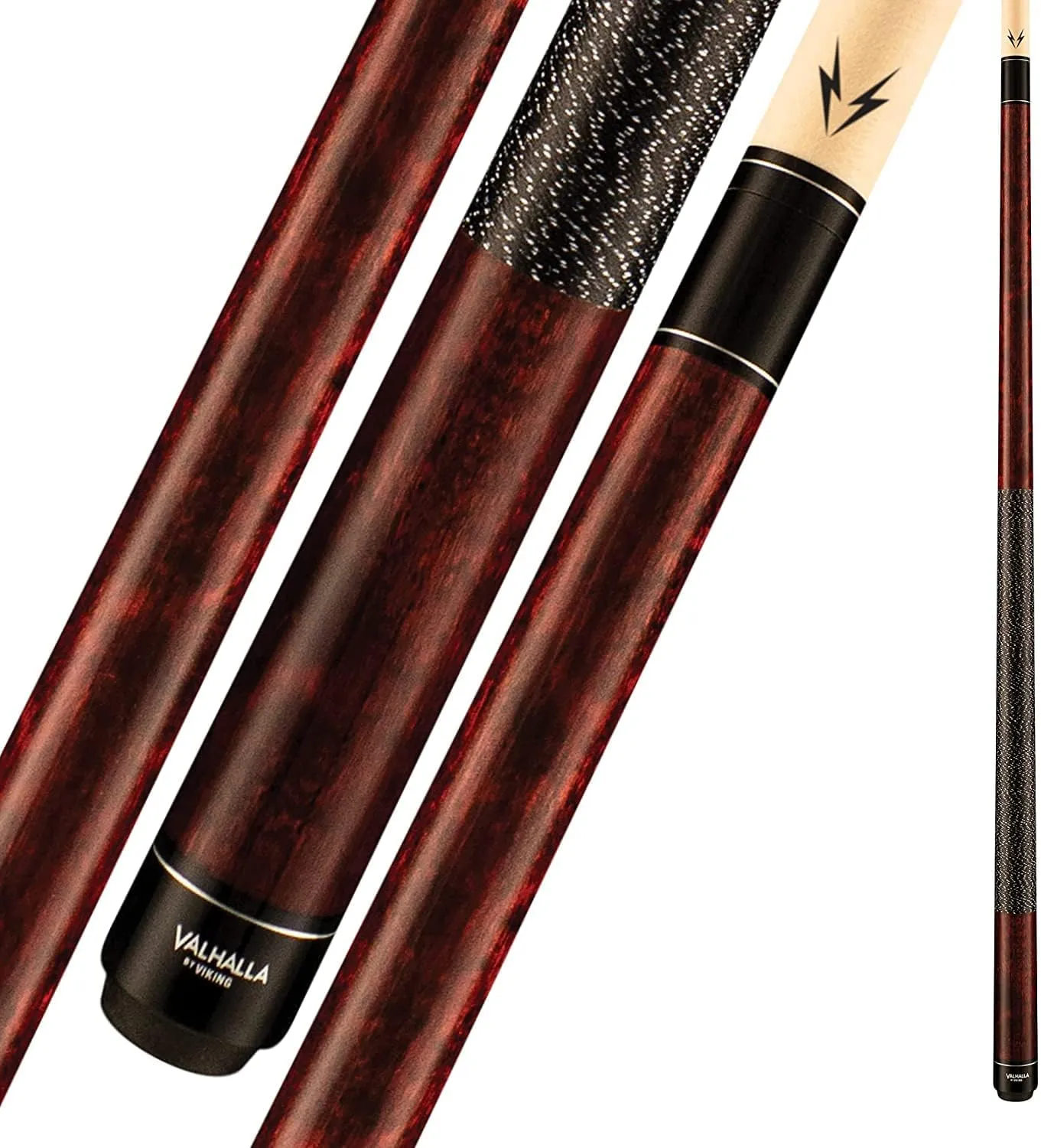 Valhalla VA120 Viking 2 Piece Pool Cue Stick, Mahogany Stain, Irish Linen Wrap, 20.5oz
