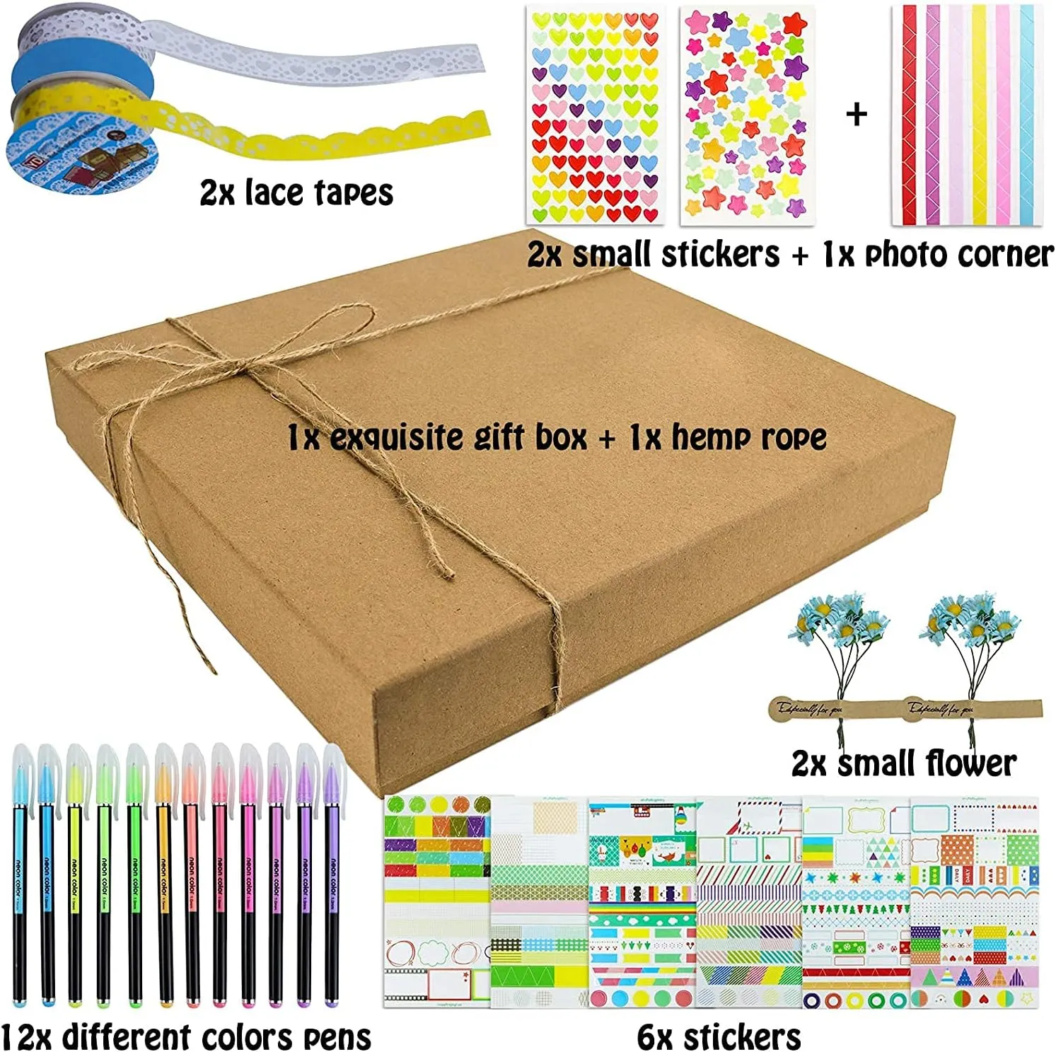 Vienrose DIY Scrapbook Photo Album Kit with Pens Tapes and Stickers 60 Pages Hardcover 8.5x11 Inches 3 Rings Removable Black Paper Scrapbooking for Lover Friends Kids Wedding Pink