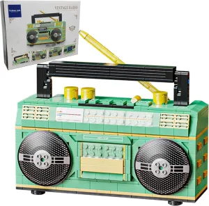 Vintage Radio Building Block Toy Set, Creative Retro Radio MOC Model Bricks Building Kit, Home Décor Gift for Kids and Adults (781 pcs)