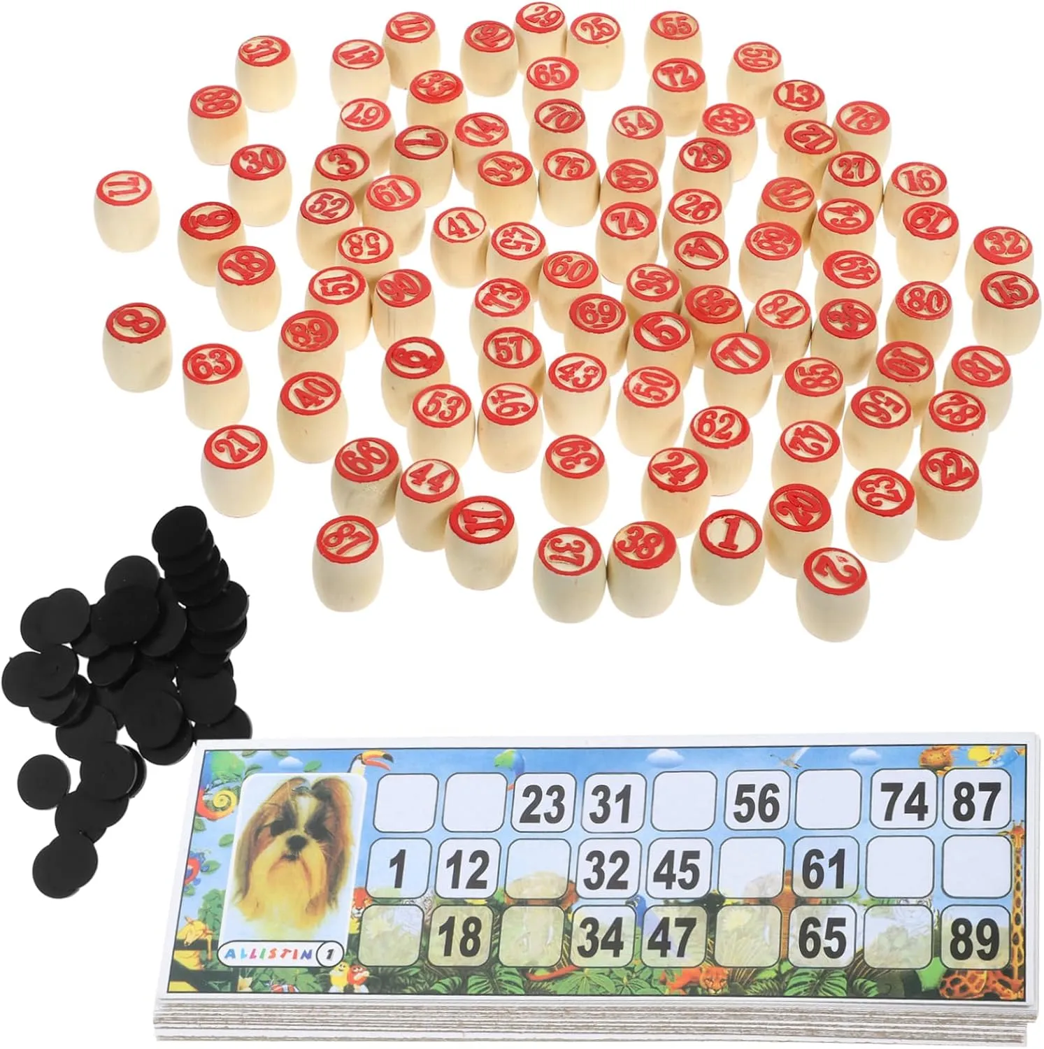 Vintage Russian Bingo Board Russian Lotto Game 1 Set Chess Game Family Entertainment