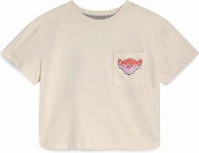Volcom Girls Crop Top - Short Sleeve Graphic Tees with Pocket, Casual Crewneck Pullover Summer Tops for Girls (Sizes: 7-16)