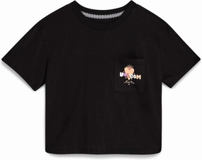 Volcom Girls Crop Top - Short Sleeve Graphic Tees with Pocket, Casual Crewneck Pullover Summer Tops for Girls (Sizes: 7-16)