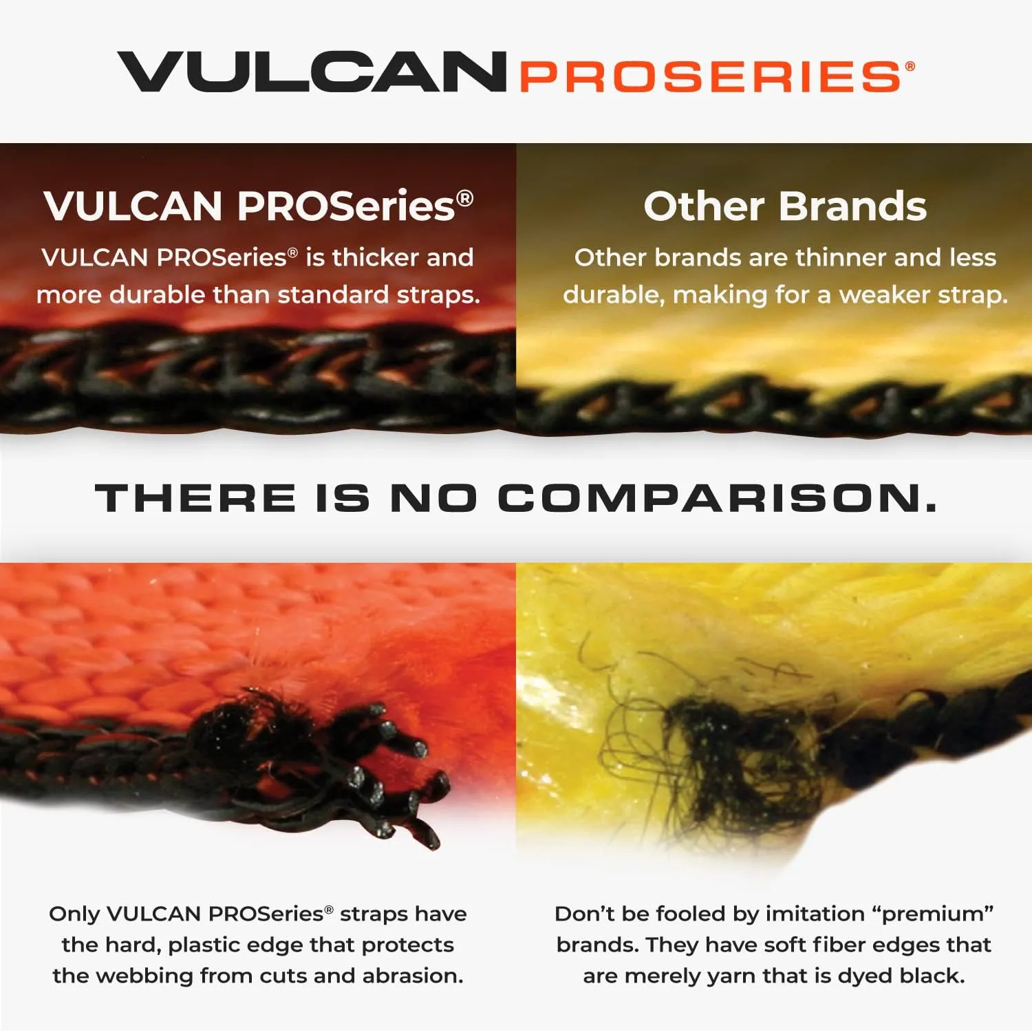 VULCAN Car Tie Down Axle Strap with Wear Pad - 2 Inch x 36 Inch - 4 Pack - PROSeries - 3,300 Pound Safe Working Load