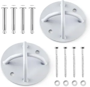 Wall and Ceiling Mount Bracket for Suspension Straps, Gymnastic Rings, Yoga Swings & Hammock Resistance Band Battle Rope