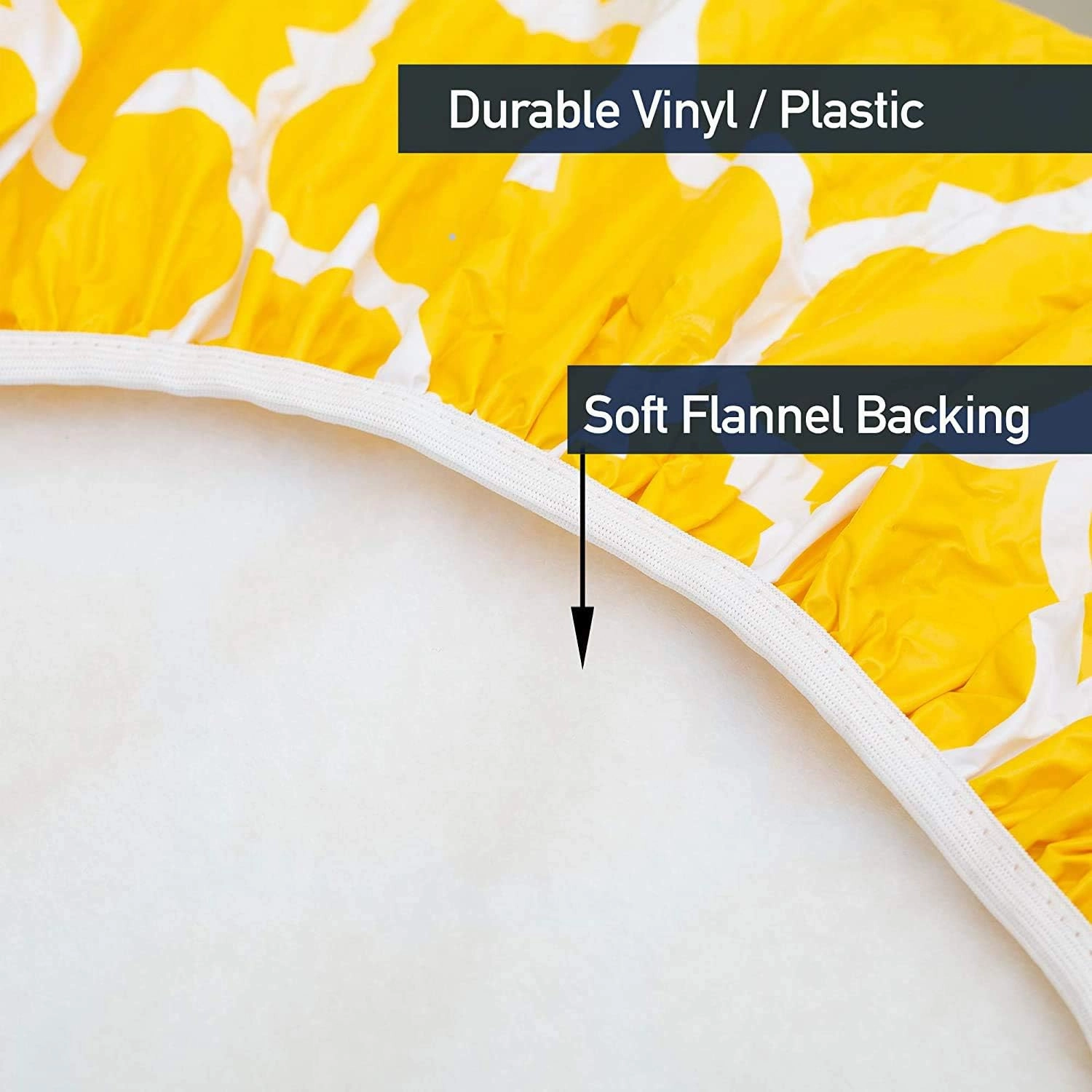 Waterproof Tablecloth Elastic Edged Tablecloth Wipeable Table Cloth Table Cover for Outdoor, Patio, Kitchen and Dining Room 31" Inch Round Tight Fit Champagne
