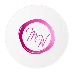Wax Stamp Coasters, Fuchsia Foil