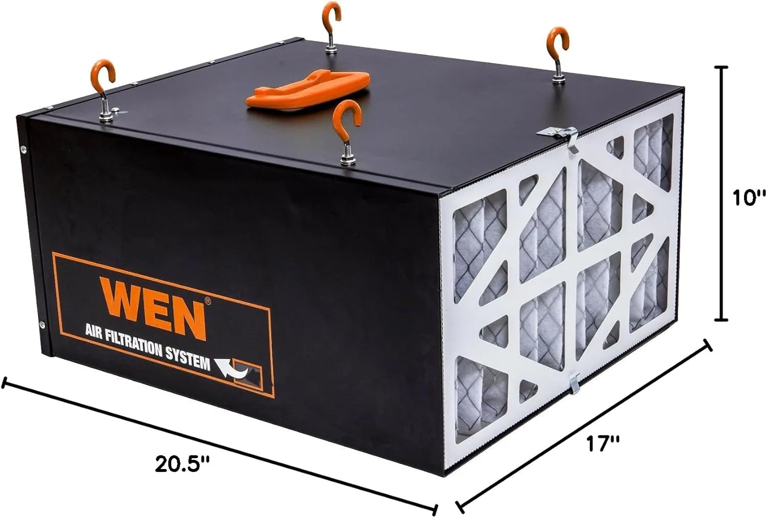 WEN 3410 3-Speed Remote-Controlled Air Filtration System (300/350/400 CFM), Basic w/ RF Remote (400 CFM) , Black
