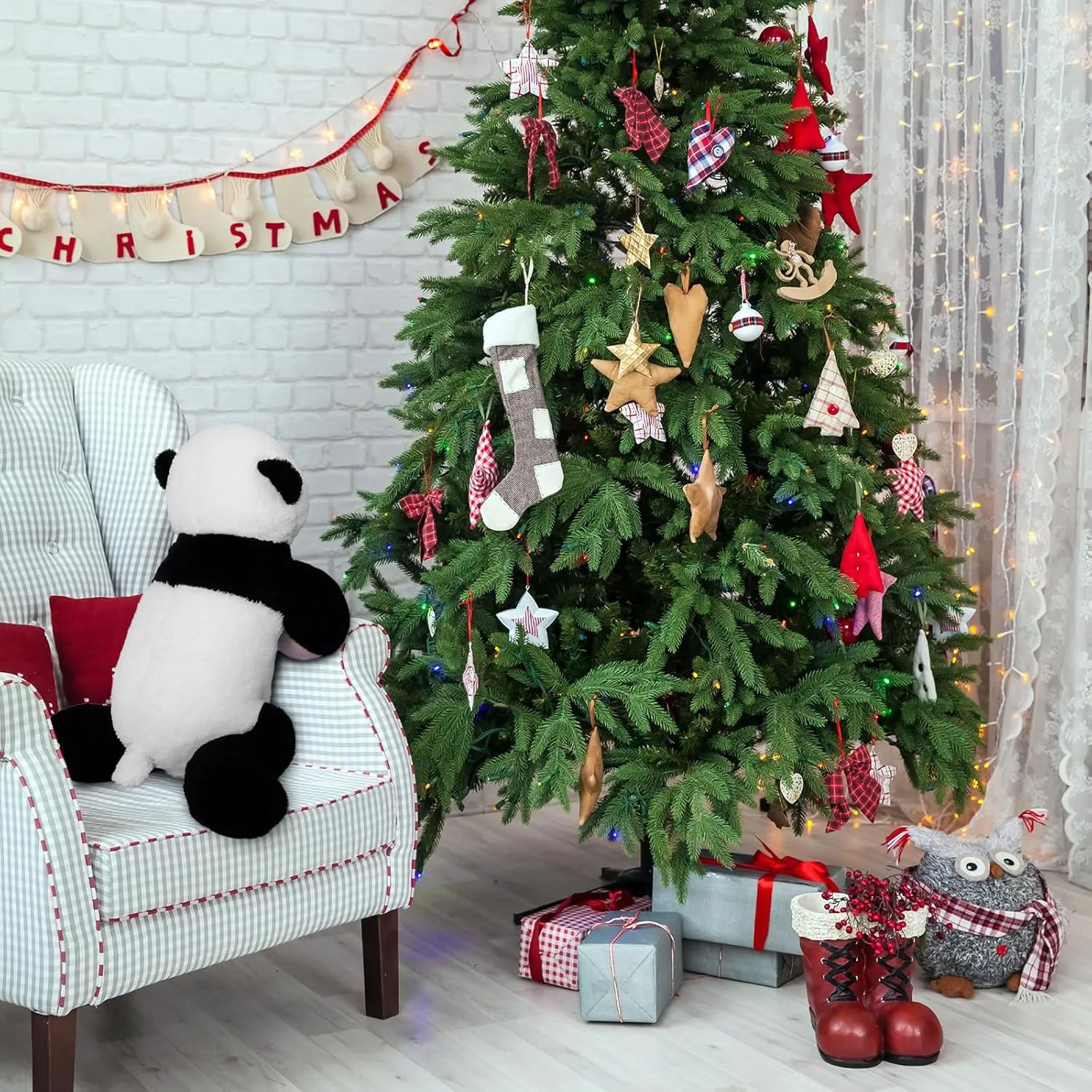 Wepop 5lb Weighted Stuffed Animals, 24in Big Panda Plush, Cute Soft Plushie Pillows for Adults Boys Girls