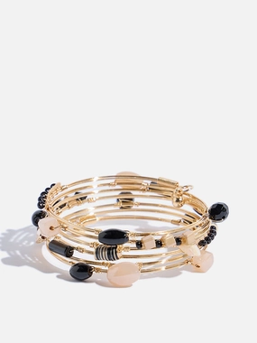 Westside Accessories Black Charm Coil Bracelet