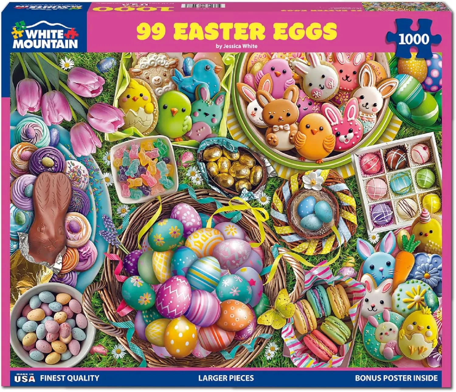 White Mountain Easter Puzzles 1000 Pieces Spring Collage Jigsaw Puzzle for Adults and Families - Easter