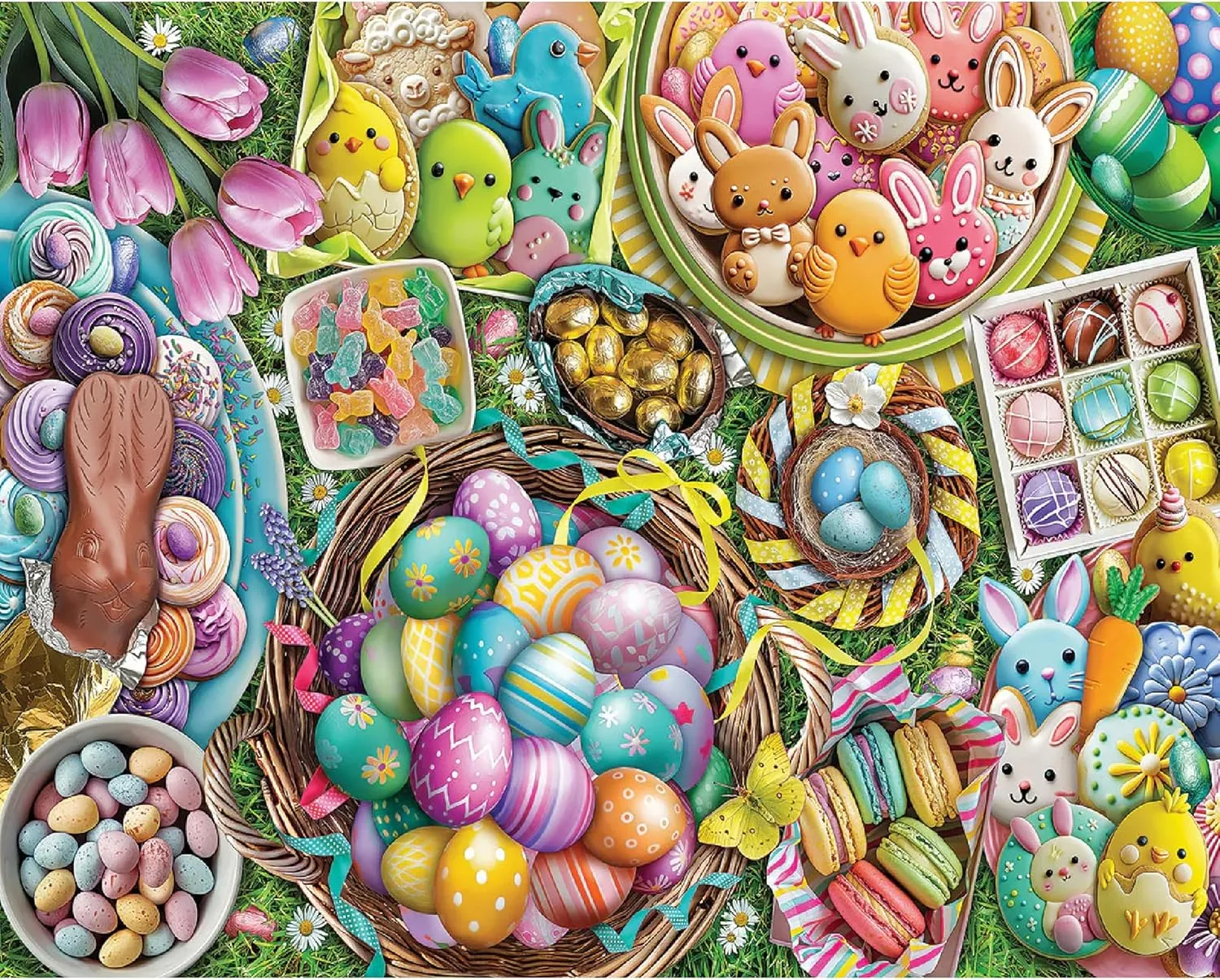 White Mountain Easter Puzzles 1000 Pieces Spring Collage Jigsaw Puzzle for Adults and Families - Easter