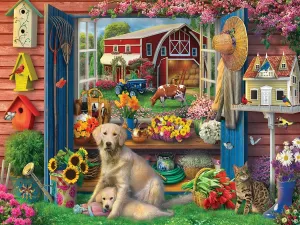 White Mountain Puzzles - Garden Shed - 500 Piece Jigsaw Puzzle for Adults & Kids - Fun Family Activity - 24"x30"