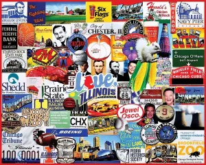 White Mountain Puzzles - I Love Illinois - 1000 Piece Jigsaw Puzzle for Adults - Fun Family Activity - 24"x30"