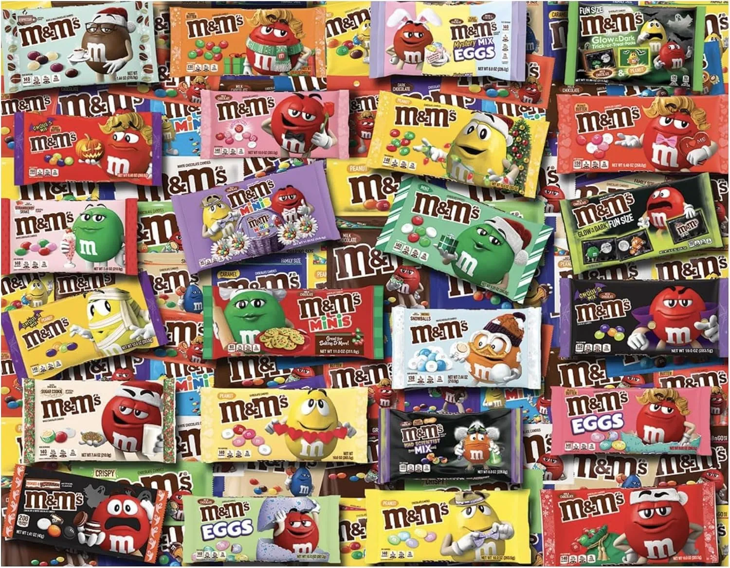 White Mountain Puzzles - M&M's - 1000 Piece Jigsaw Puzzle