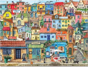 White Mountain - Seaside Village, 500 Piece Jigsaw Puzzle, Italy Puzzle, Hotel Puzzle