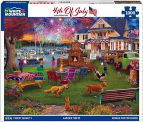 White Mountain - 4th of July - 1000 Piece Jigsaw Puzzle for Adults, Children,   Grandparents