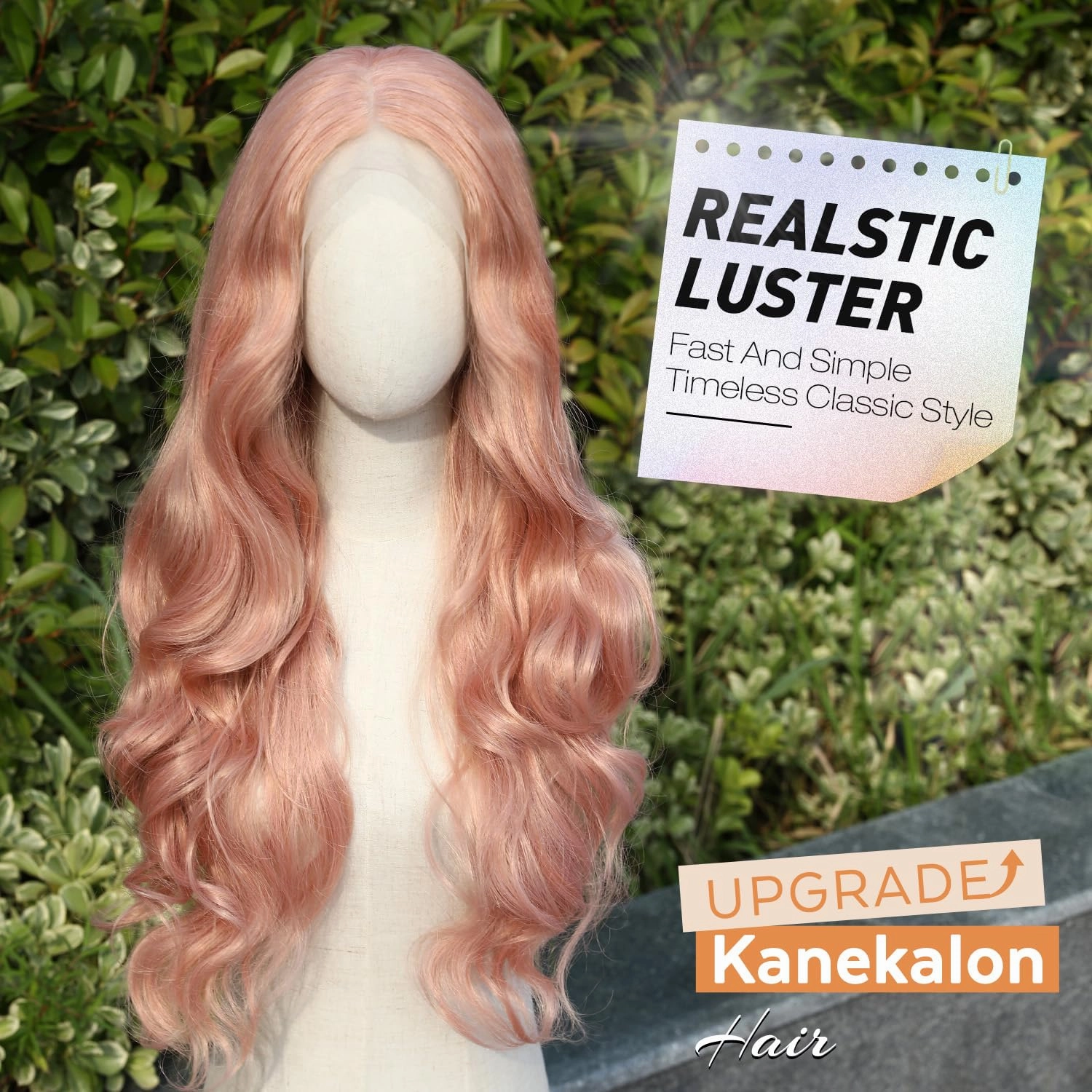 WIGNEE 13x4 HD Pink Lace Front Wigs Pre-Plucked Natural Synthetic Kanekalon Lace Front Wig Layered Body Wave Wig Wear And Go Free Part Glueless Lace Front Wigs For Black Women,26" Pink