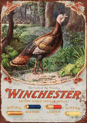Winchester 1000 Pieces Wooden Jigsaw Puzzles for Adults-Wild Turkey Hunting Poster Suitable for All Puzzle Toy Enthusiasts, Educational Educational Art Collectibles