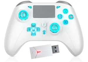 Wireless for PS5 Controller, Compatible with PS5/PS4/PC/iOS/Switch, 1000mAh Battery, Adjustable Turbo, Dual Shock Vibration, 6-Axis Motion Sensor, 3.5mm Headphone Jack for PlayStation 5 Controller