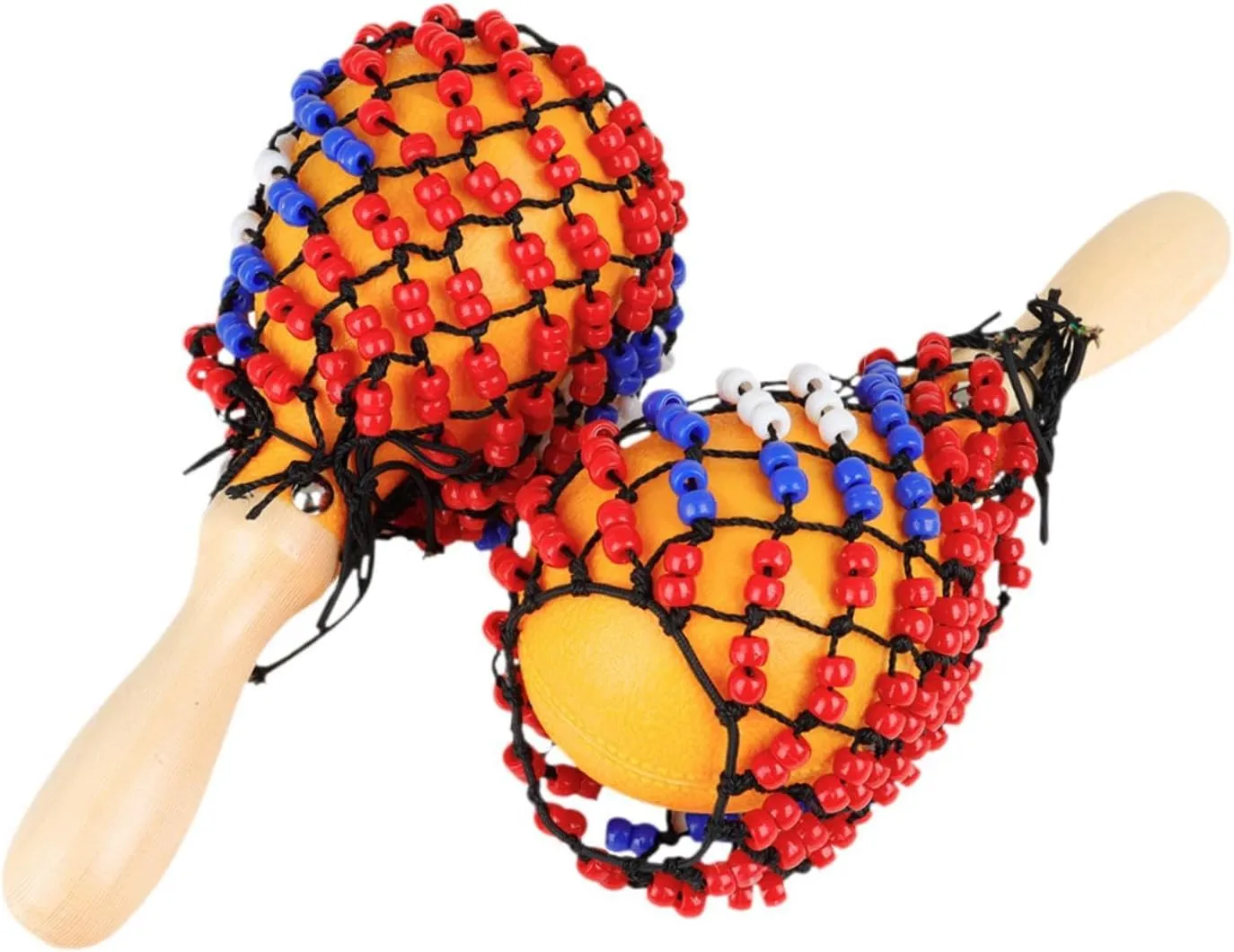Wood Maracas Sand Hammers Musical Instrument Set of 2 for Parties