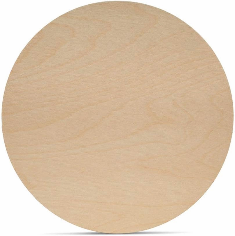 Wood Circles 12 inch, 1/8 Inch Thick, Birch Plywood Discs, Pack of 5 Unfinished Wood Circles for Crafts, Wood Rounds by Woodpeckers