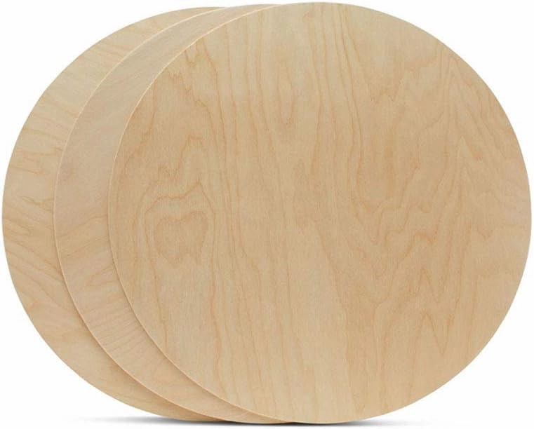 Wood Circles 13 inch, 1/8 Inch Thick, Birch Plywood Discs, Pack of 5 Unfinished Wood Circles for Crafts, Wood Rounds by Woodpeckers