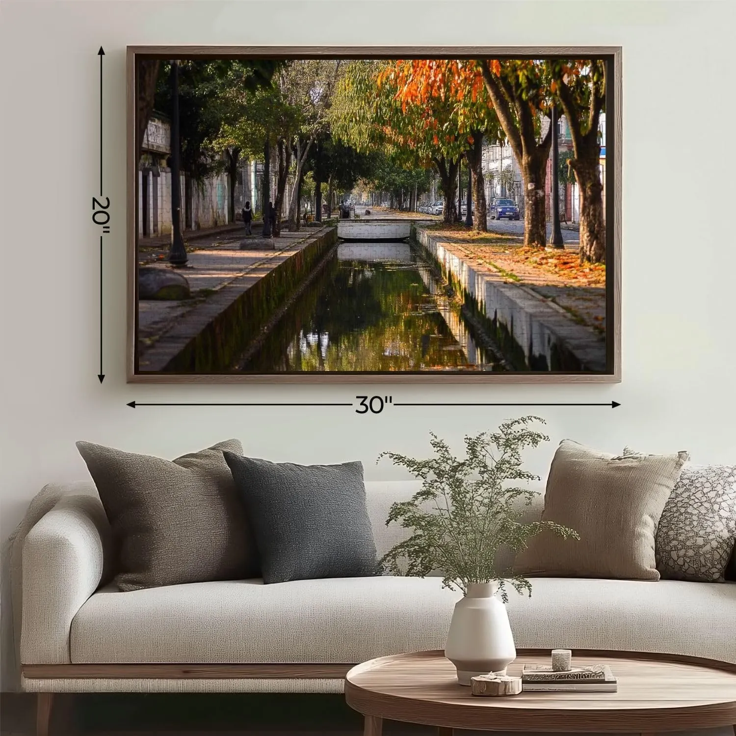 Wooden Jigsaw Puzzles for Adults 1000 Pieces City Brazil Urban Waterway Number Bridges Trees City Perspective Fun and Challenging Board Puzzles Large Educational Game Kids Toys Gift Home Decor