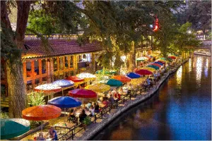 Wooden Jigsaw Puzzles for Adults 1000 Pieces Puzzle-River Walk in San Antonio Texas