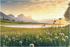 Wooden Jigsaw Puzzles for Adults 1000 Pieces View Seiser Alpe di Siusi Italian Biggest Alpine Meadows Dolomites Fun and Challenging Board Puzzles Large Educational Game Kids Toys Gift Home Decor