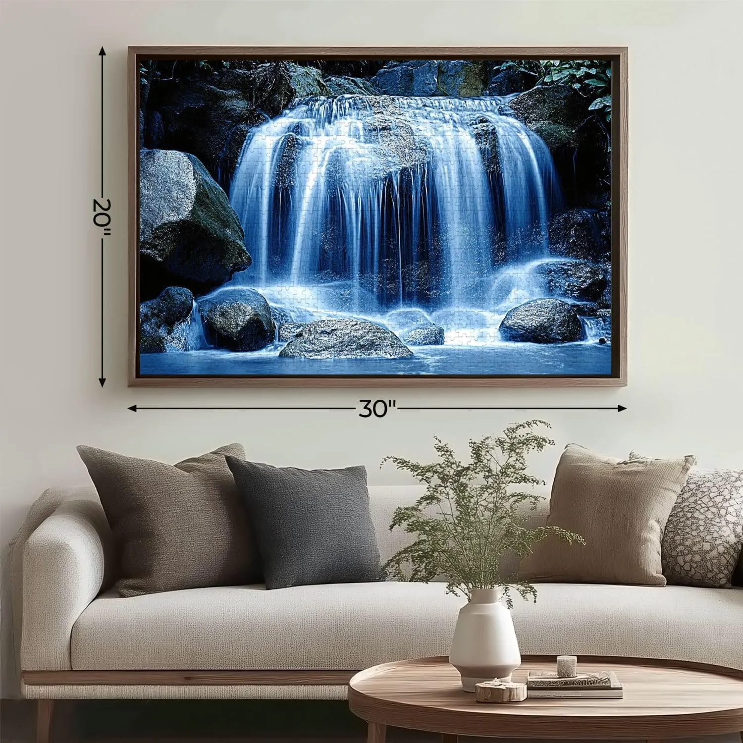 Wooden Jigsaw Puzzles for Adults 1000 Pieces Waterfall Fun and Challenging Board Puzzles Large Educational Game Kids Toys Gift Home Decor