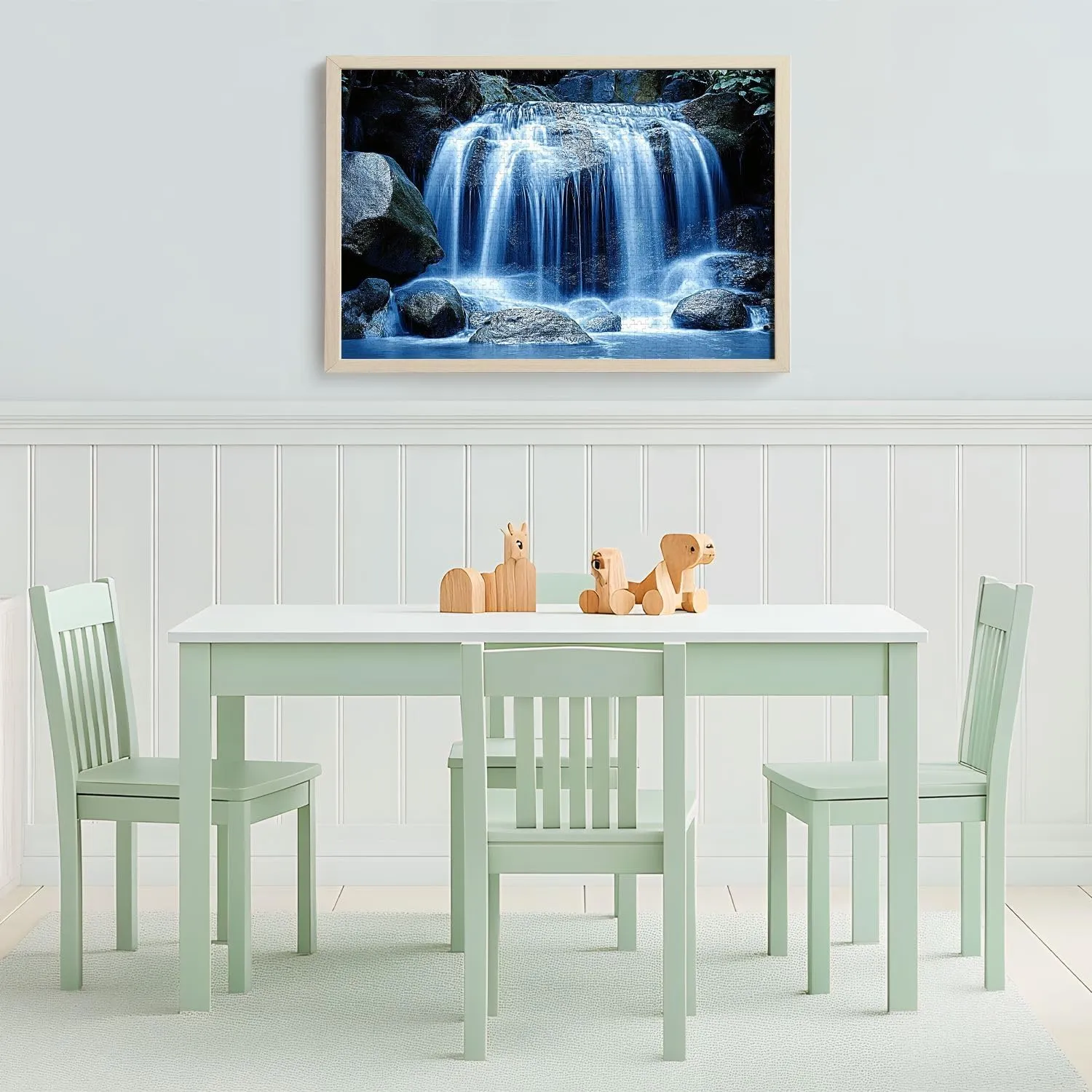 Wooden Jigsaw Puzzles for Adults 1000 Pieces Waterfall Fun and Challenging Board Puzzles Large Educational Game Kids Toys Gift Home Decor