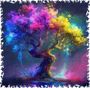 Wooden Puzzle for Adults, Hard Impossible Tree of Life Puzzles for Adults, Unique Shaped Challenge Puzzle, Beautiful Package, Best Gift Toys for Family Friends, Brain Games Medium 11.2x11.2in