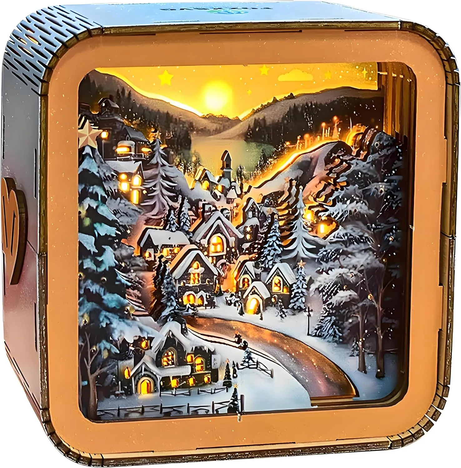 Wooden Puzzles 3D LED Night Light, Portable Art Lamp for Birthday Gifts, DIY Puzzle Toy, Home Desk Decor Family Game, Valentines Day Gift (Finished)