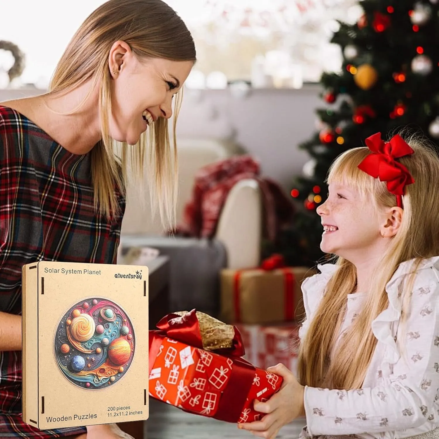 Wooden Puzzles for Adults, Solar System Planet Wooden Jigsaw Puzzles, Unique Shape Adult Puzzles, Irregular Wood Creative Gift for Adults and Kids Family Game(11.1 * 11.2 in-200pcs)