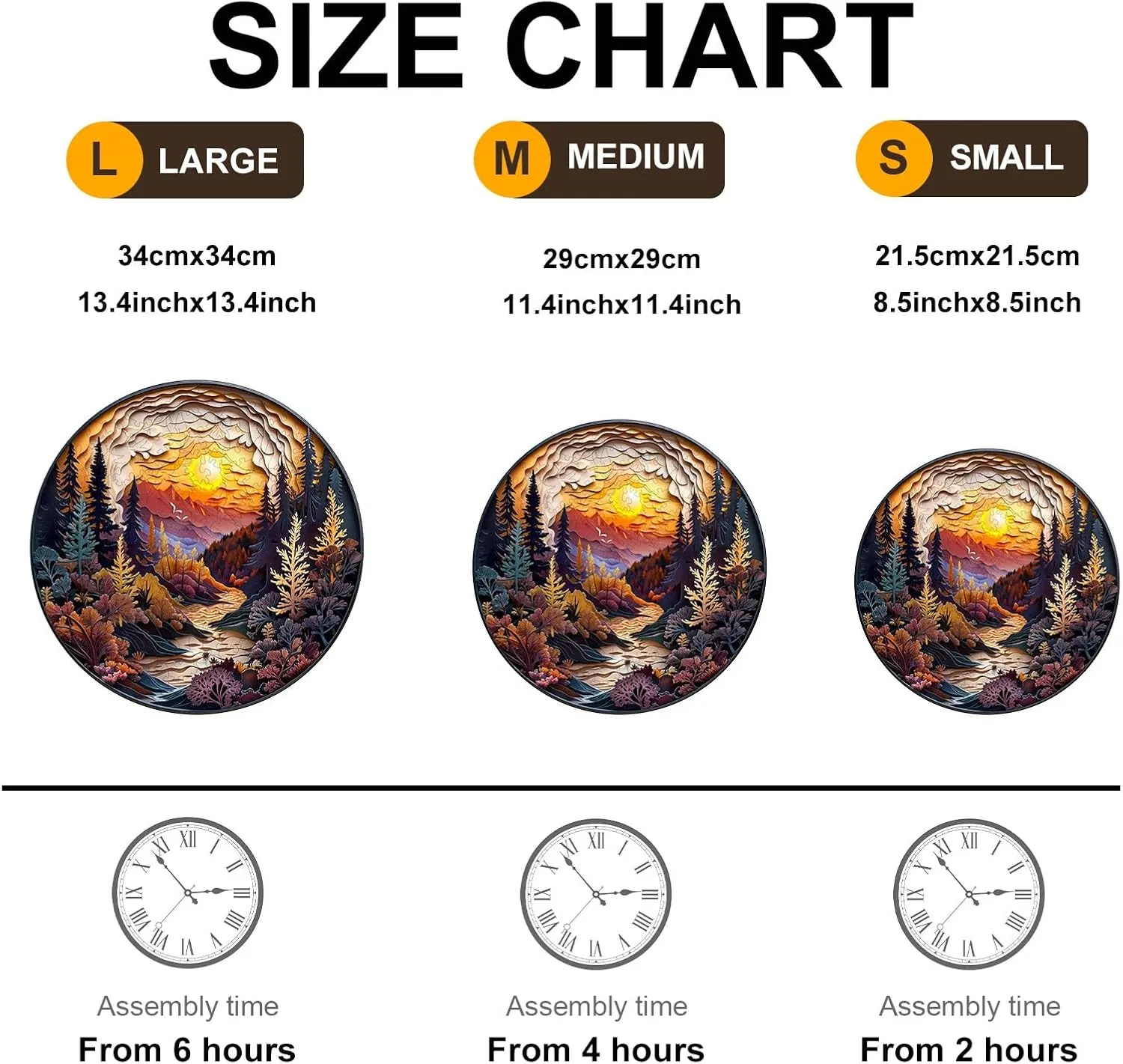 Wooden Puzzles for Adults, Wooden Jigsaw Puzzles for Adults Kids, 3D Sunset Forest Unique Shaped Wood Puzzles Adult, Creative Birthday Gifts for Friends Family Game (11.4 * 11.4in 200pcs)