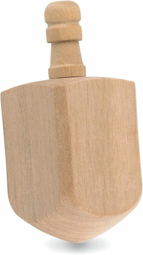 Wooden Dreidels Unfinished, Large 2-1/2 x 1 Inch, Pack of 25 Blank Wooden Dreidels to Paint, Perfect for Hanukkah Decorations, Crafts, Gifts & Family Fun by Woodpeckers
