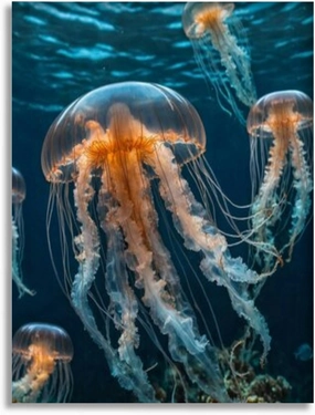 Wooden Jigsaw Puzzle 500 Piece Adult Jelly Fish The Sea Christmas Kids Intelligence Game Toy Family Friend Gift