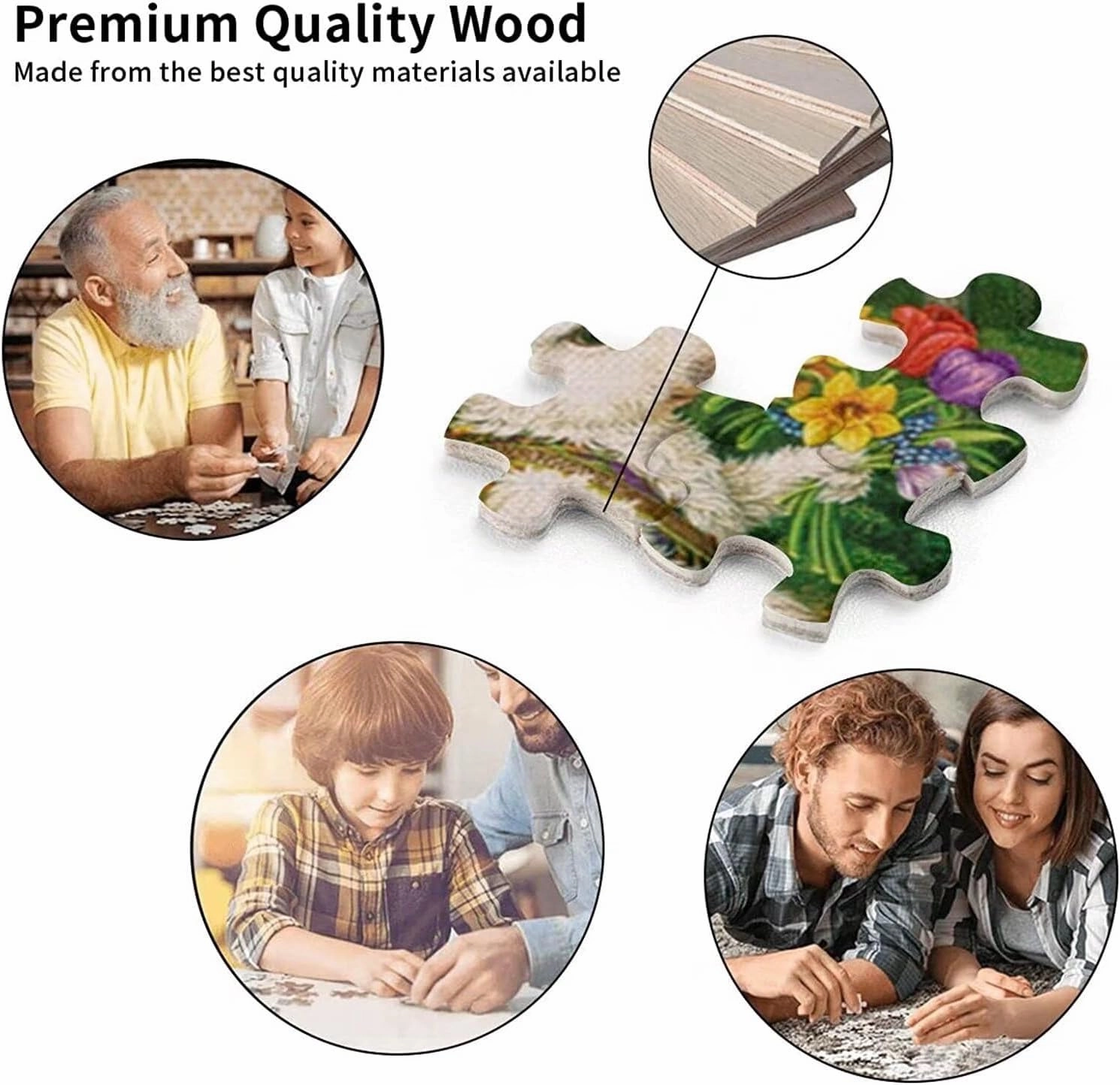 Wooden Jigsaw Puzzles for Adults 1500 Piece Dolphin Fish Challenging Family Leisure Toys Impossible Hard Difficult Kids Game Artistic Accessories DIY Puzzles for School Supplies