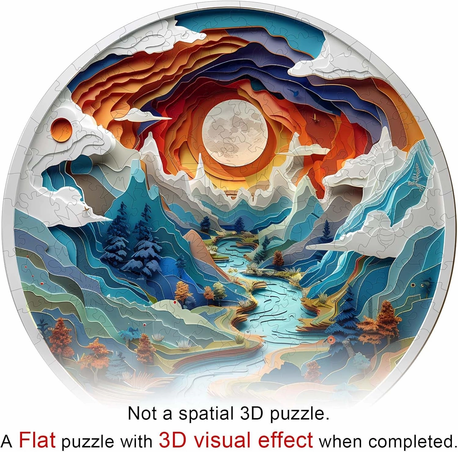 Wooden Puzzles for Adults, 3D Vision Inside Cave (M-200pcs) Wooden Jigsaw Puzzles Kids, Unique Shaped Animal Wood Puzzles, Wooden Animal Puzzles Birthday Gifts Family Game 11.4 * 11.4in