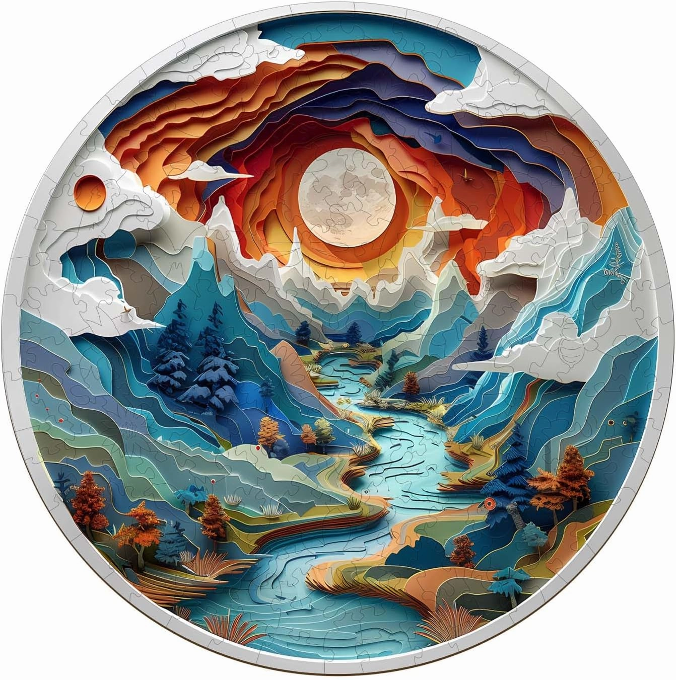 Wooden Puzzles for Adults, 3D Vision Inside Cave (M-200pcs) Wooden Jigsaw Puzzles Kids, Unique Shaped Animal Wood Puzzles, Wooden Animal Puzzles Birthday Gifts Family Game 11.4 * 11.4in