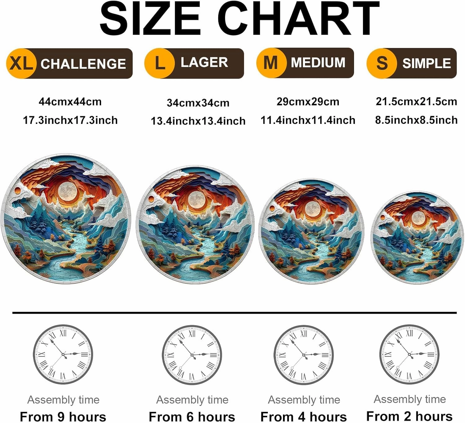 Wooden Puzzles for Adults, 3D Vision Inside Cave (M-200pcs) Wooden Jigsaw Puzzles Kids, Unique Shaped Animal Wood Puzzles, Wooden Animal Puzzles Birthday Gifts Family Game 11.4 * 11.4in