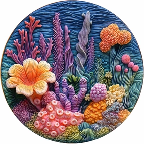 Wooden Puzzles for Adults - Seaweeds Jigsaw Puzzle 500 Piece, 16.5 in Oceans Puzzle, Unique Shaped Creative Gift Toys for Kids and Family Games
