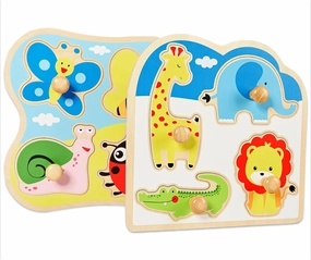 Wooden Puzzles for Toddlers 1-3 Toddler Puzzles Ages 2-4 Baby Puzzles Montessori Toys for 1 2 3 Year Old