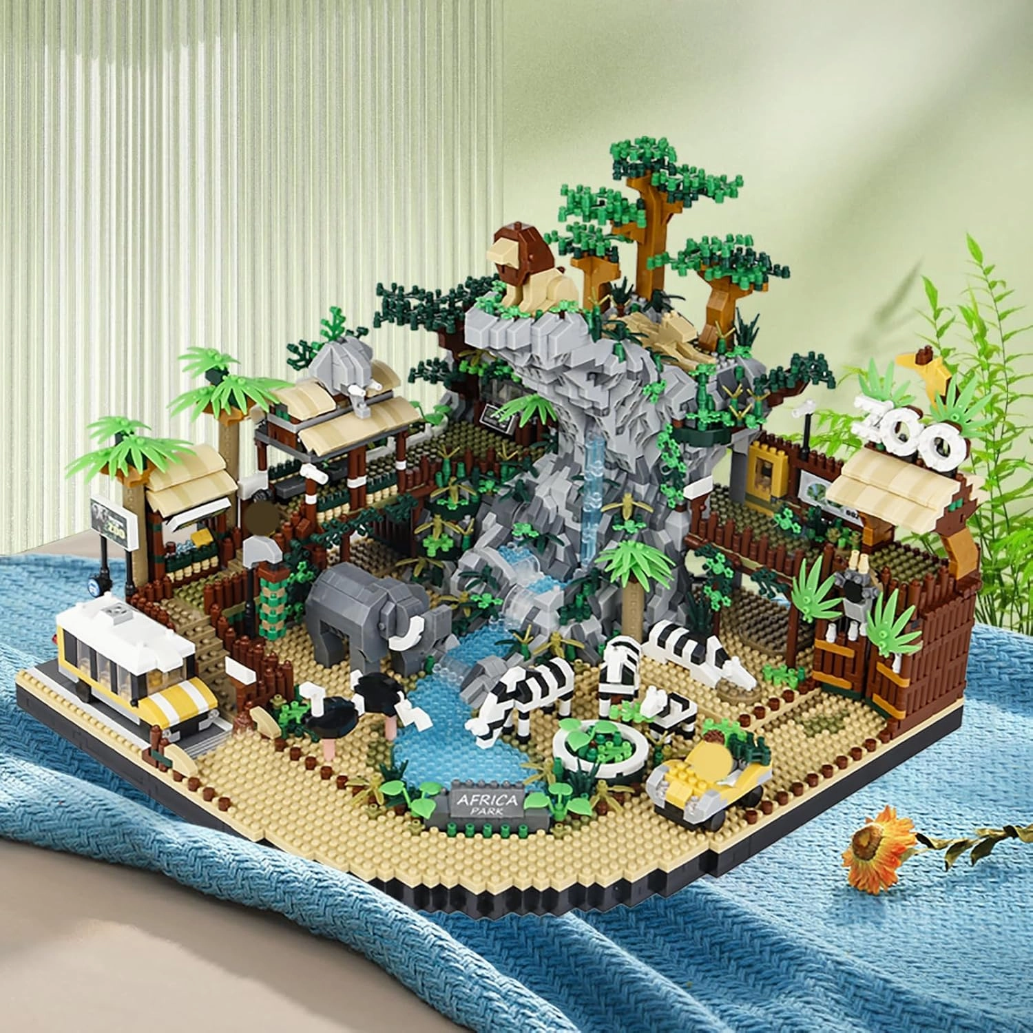 XIU Zoo Building Blocks Kit,(4800pcs) Animal Park Building Set with Animal Figures, MOC Building Toy Playset,Birthday Gift Idea for Kid Girls Boys 8 10 12 14