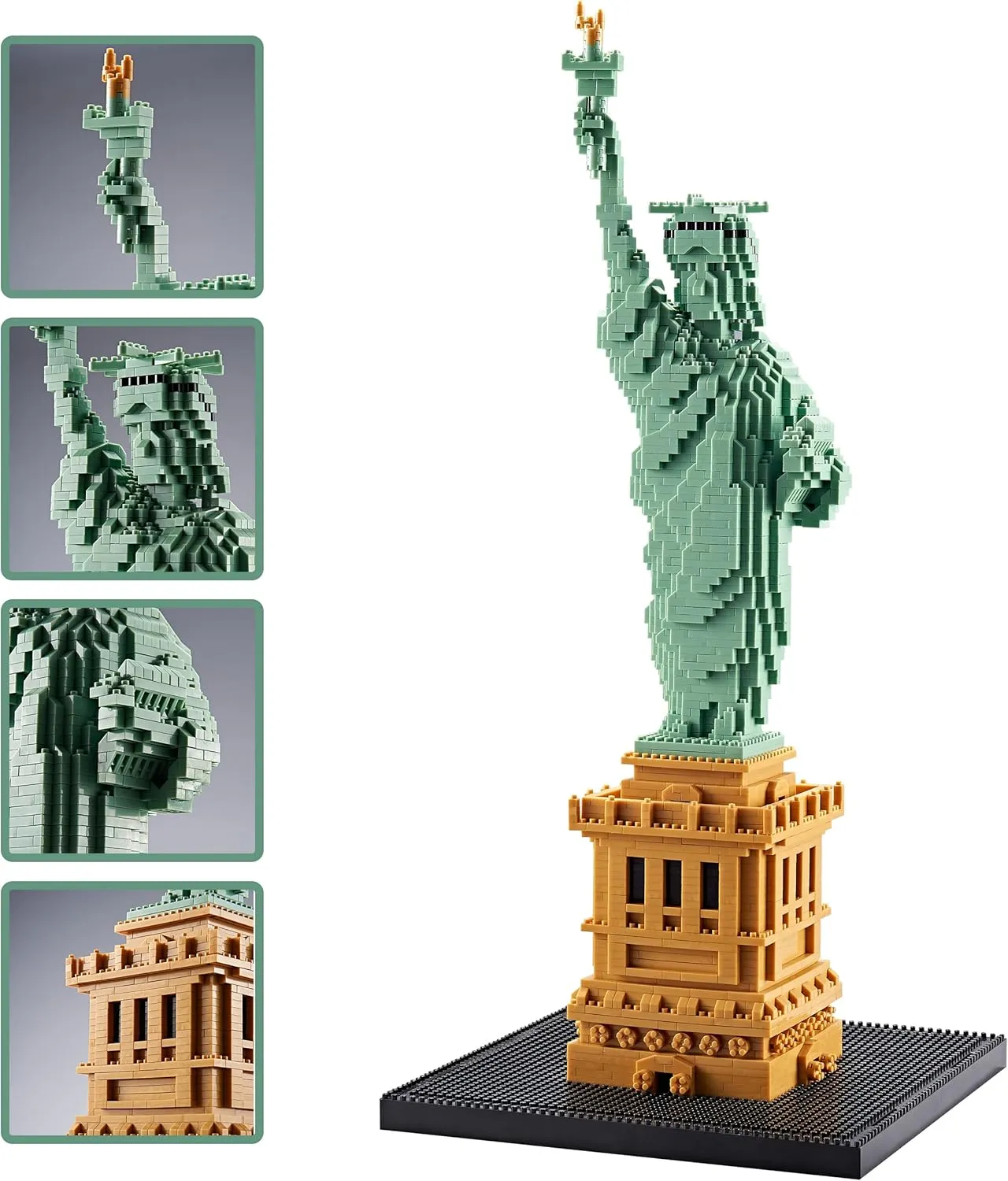 YaJie Statue of Liberty Mini Blocks Set (2810 PCS), Educational Architecture Model Kit for Teens & Adults, Creative DIY Landmark Building Toy, Ages 14 