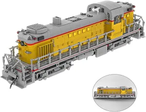 Yellow Train Model 1:38 Scale Building Toys for Collection MOC Build Gift for Age 18 