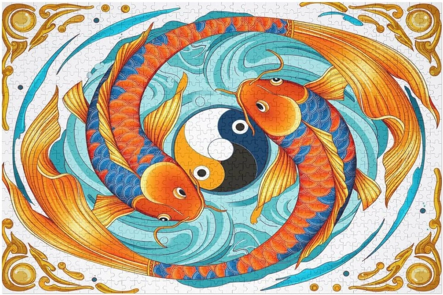 Yin Yang Fish – 1000-Piece Wooden Jigsaw Puzzles Featuring The Symbolic Balance of Nature – Intricate Puzzle for Art and Philosophy Enthusiasts – A Thoughtful Gift for Puzzle Lovers