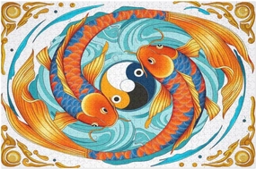 Yin Yang Fish – 1000-Piece Wooden Jigsaw Puzzles Featuring The Symbolic Balance of Nature – Intricate Puzzle for Art and Philosophy Enthusiasts – A Thoughtful Gift for Puzzle Lovers
